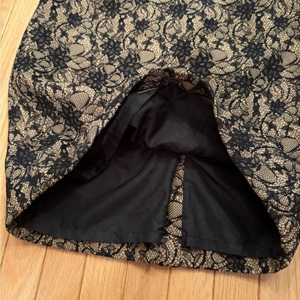 Talbots Black Lace pencil Skirt size 10